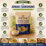 Load image into Gallery viewer, NEJA TRIBE Premium Organic Jowar (Sorghum) Whole Grain | Natural Gluten-Free Millet | High Fiber | Protein Rich | Non-GMO | No Preservatives | Healthy Millet for Bhakri, Roti, Flour & Sprouts | 1kg