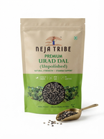 Load image into Gallery viewer, NEJA TRIBE Premium Unpolished Urad Dal | Whole Black Gram | High Protein | High Fibre | Non-GMO | No Artificial Additives | Premium Quality Indian Pulses