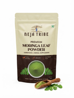 Load image into Gallery viewer, NEJA TRIBE Premium Moringa Leaf Powder | 100% Natural Moringa Oleifera Powder | Superfood | Rich in Plant Nutrients | Vegan | Non-GMO | No Preservatives | Smoothies, Tea, Juice &amp; Cooking | 200g
