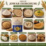 Load image into Gallery viewer, NEJA TRIBE Premium Organic Jowar (Sorghum) Whole Grain | Natural Gluten-Free Millet | High Fiber | Protein Rich | Non-GMO | No Preservatives | Healthy Millet for Bhakri, Roti, Flour &amp; Sprouts | 1kg
