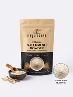 Load image into Gallery viewer, NEJA TRIBE Premium Safed Musli Powder | 100% Pure &amp; Natural | Ultra Fine Powder | No Added Preservatives | Non-GMO | Herbal Wellness Supplement | For Men &amp; Women
